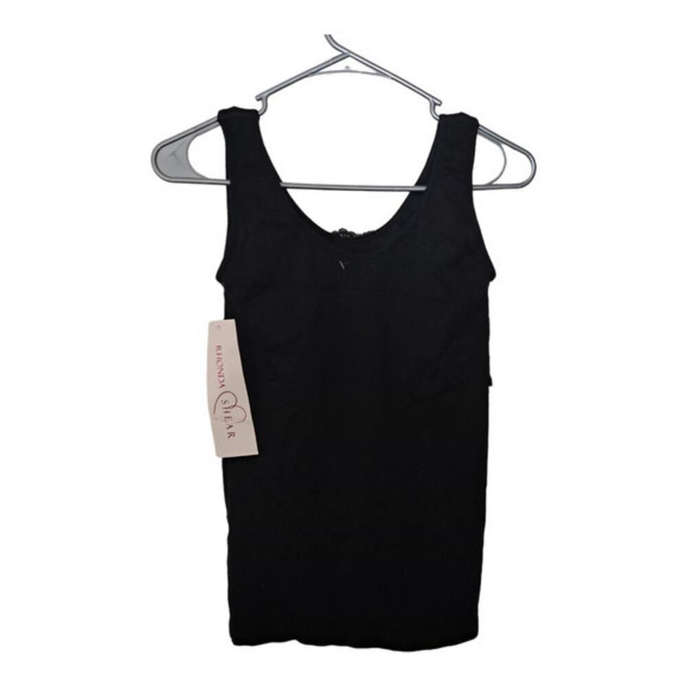 Rhonda Shear‎ Womens Sleeveless Scoop neck Mini Dress Black Size Medium NWT